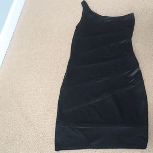 Black leather one strap Aqua dress